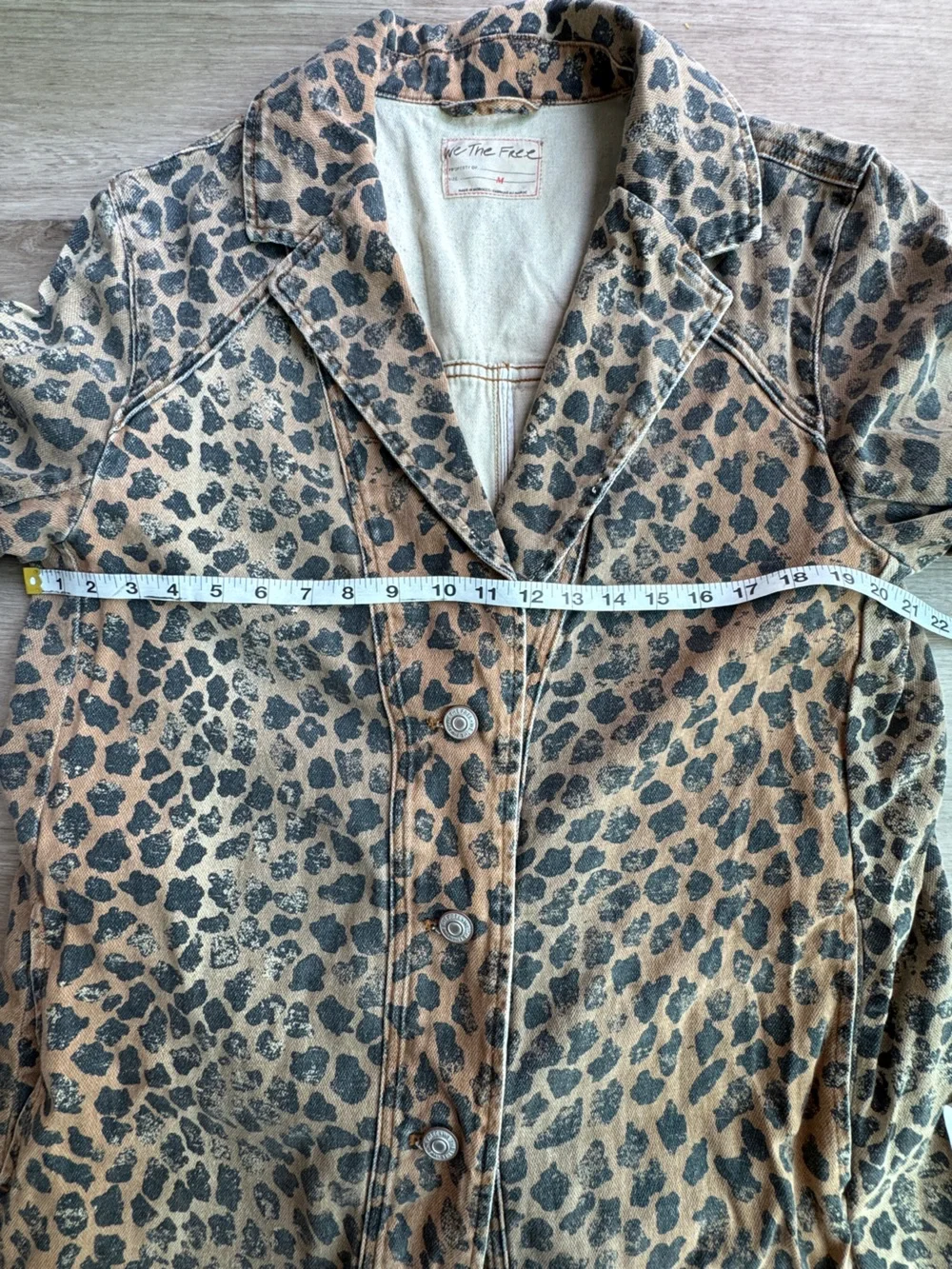 We The Free Monique Denim Duster Cheetah M